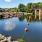 a bridge over a river